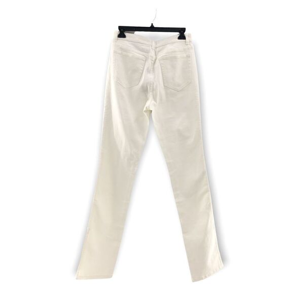 Something Navy Nina Denim Pants with Slit in White 6 - Picture 9 of 11